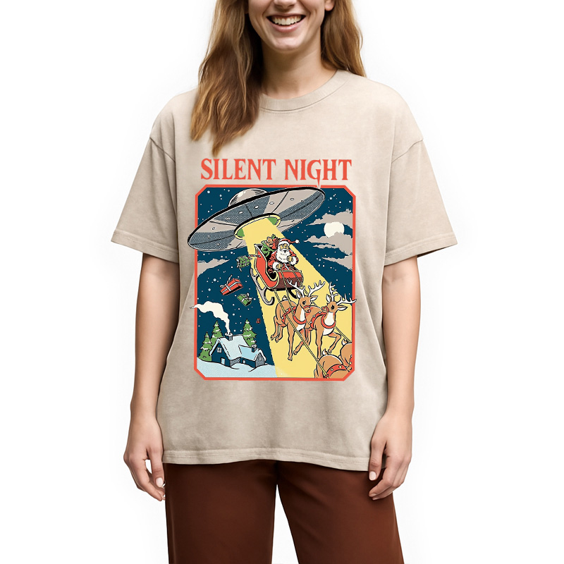 Modecanvas Silent Night Washed T-Shirt