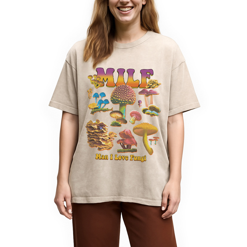 Modecanvas MILF Fungi Washed T-Shirt