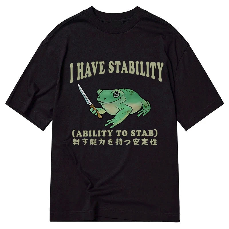 Modecanvas Mentally Stable Assassin Frog DTG Printing Classic T-Shirt-modecanvas