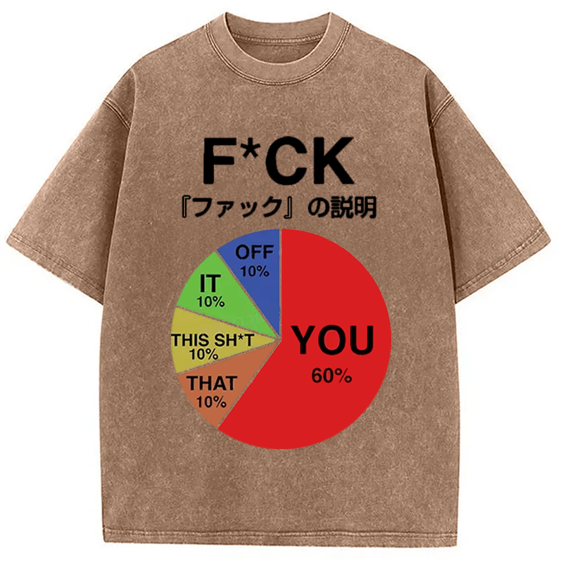 Modecanvas Proportion Of Main Word Combination Washed T-Shirt