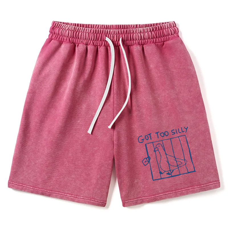Modecanvas Got Too Silly Meme Washed Short