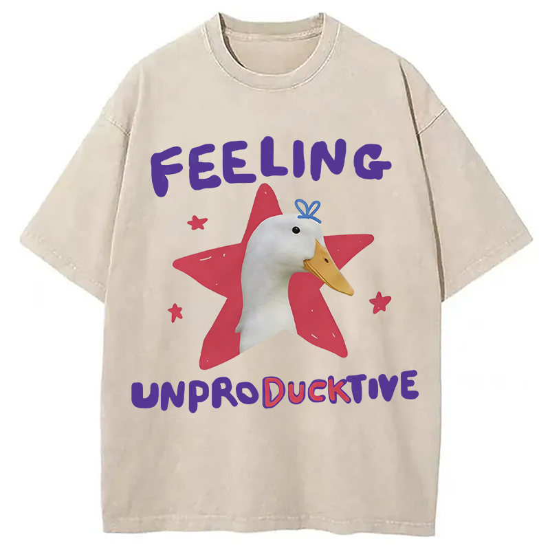 Modecanvas Feeling unproDUCKtive DTG Printing Washed T-Shirt