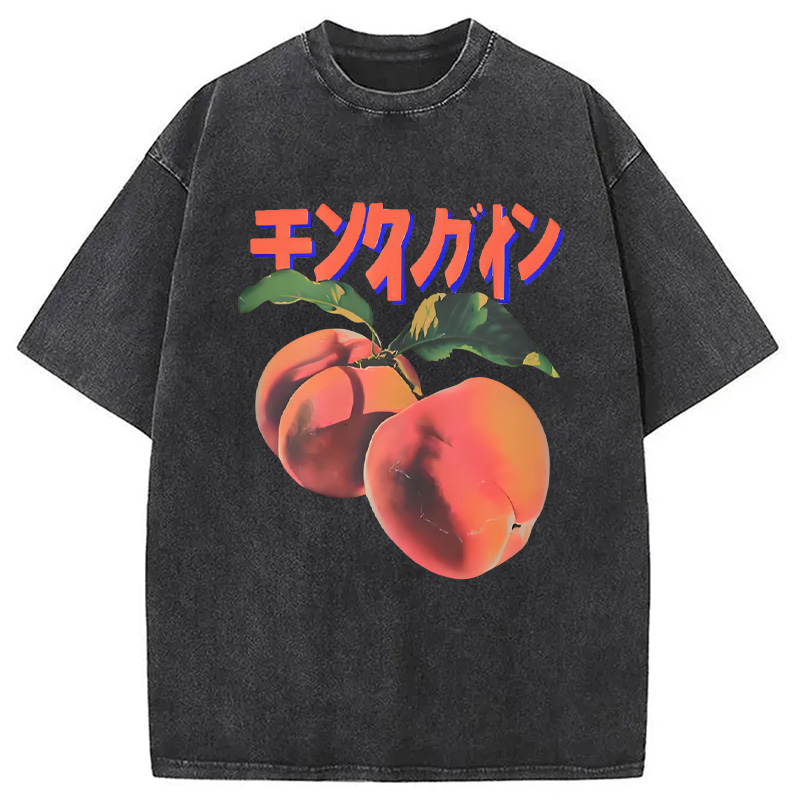 Modecanvas Retro Peach Japanese Washed T-Shirt