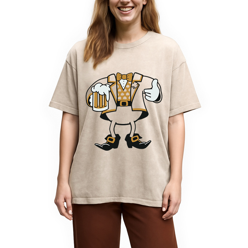 Modecanvas Leprechaun Look-A-Like DTG Printing Washed T-Shirt
