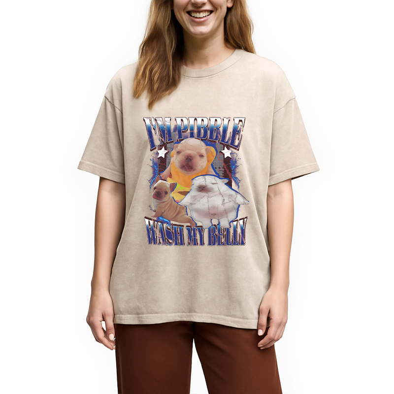 Modecanvas Everything is illegal DTG Printing Washed T-Shirt