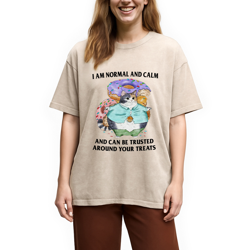 Modecanvas I Can Be Trusted Around Your Treats DTG Printing Washed T-Shirt