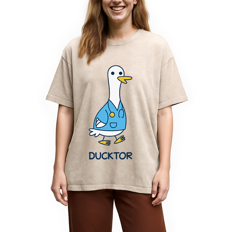 Modecanvas Ducktor DTG Printing Washed T-Shirt