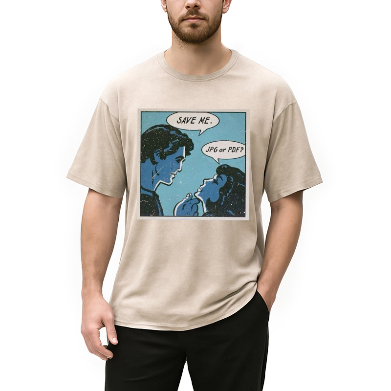 Modecanvas Save Me Jpg Or Pdf DTG Printing Washed T-Shirt
