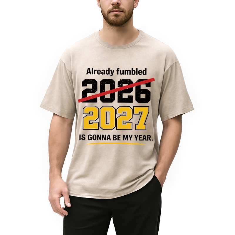 Modecanvas Already Fumbled 2026 DTG Printing Washed T-Shirt
