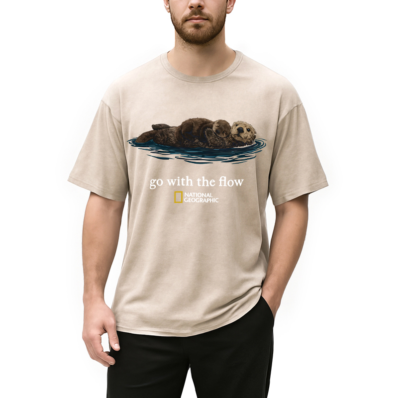 Modecanvas Go With The Flow DTG Printing Washed T-Shirt