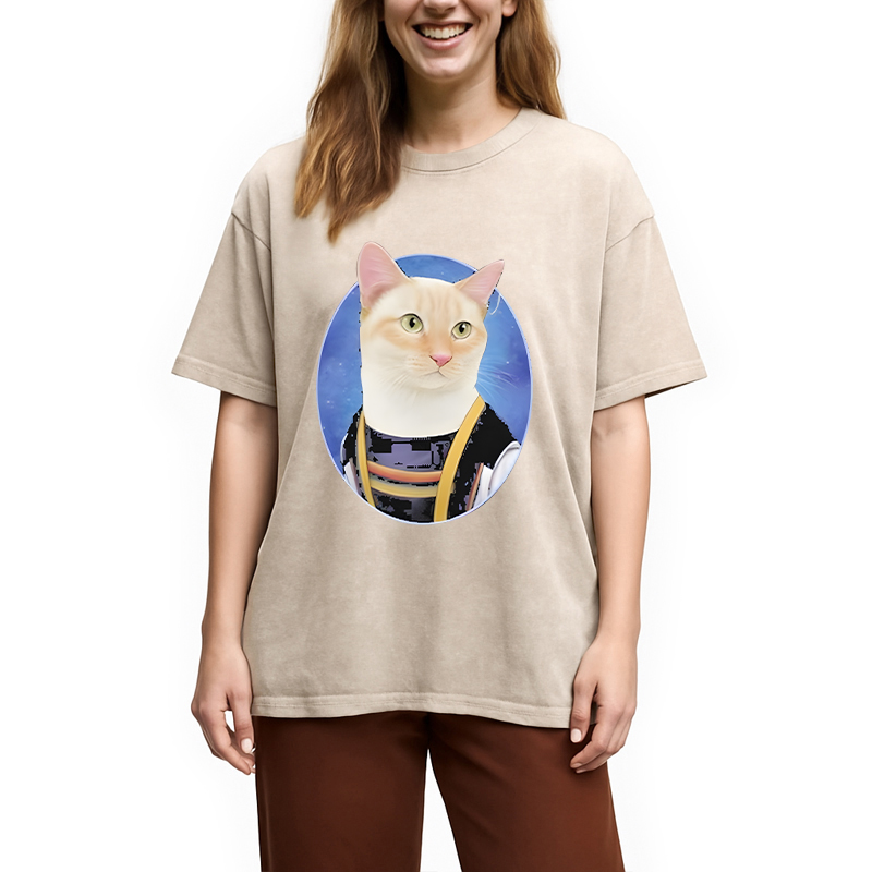 Modecanvas Doctor Mew DTG Printing Washed T-Shirt