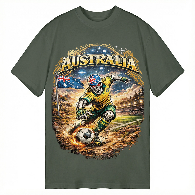 Modecanvas Australia Soccer DTG Printing Classic T-Shirt-modecanvas