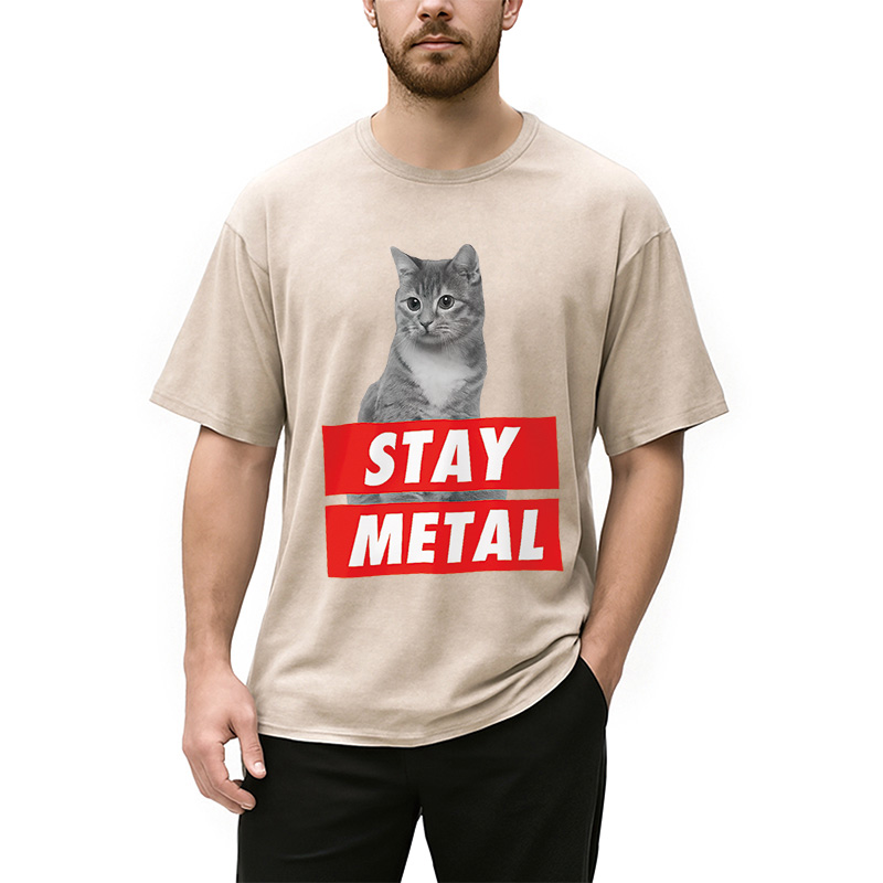 Modecanvas STAY METAL Washed T-Shirt
