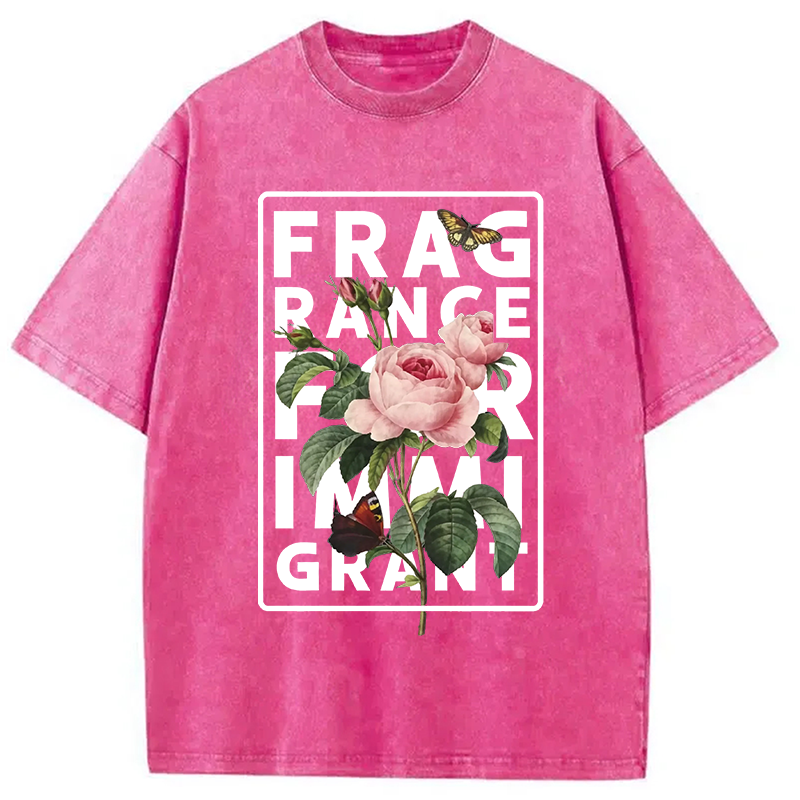 Modecanvas Fragrance For Immigrant DTG Printing Washed T-Shirt
