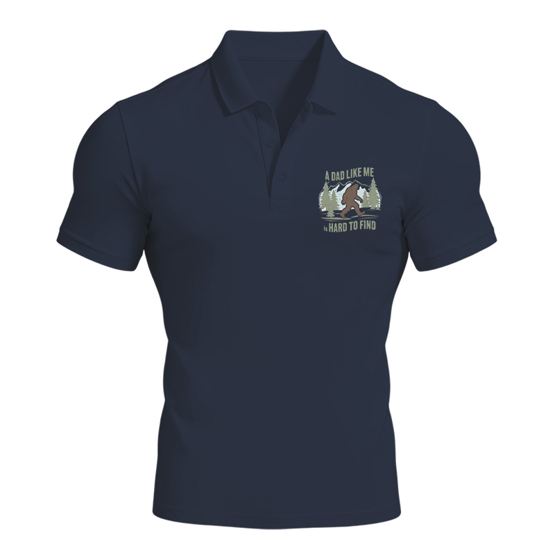 Modecanvas Bigfoot Funny Camping Dad Polo Shirt