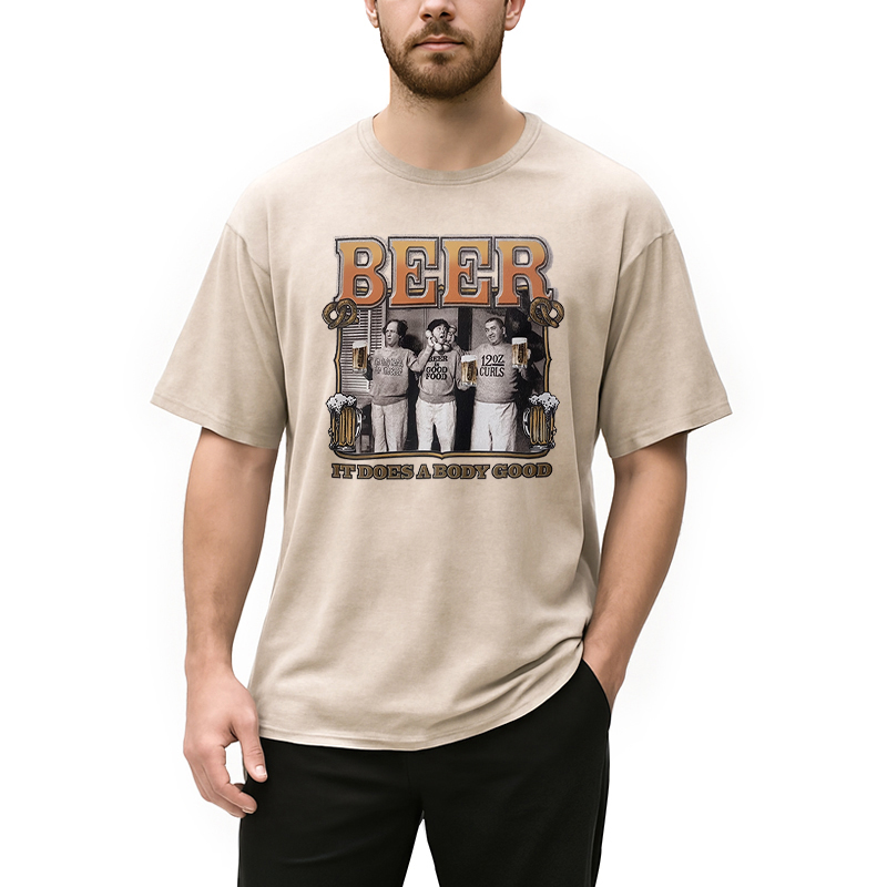 Modecanvas White and Cream Washed T-Shirt