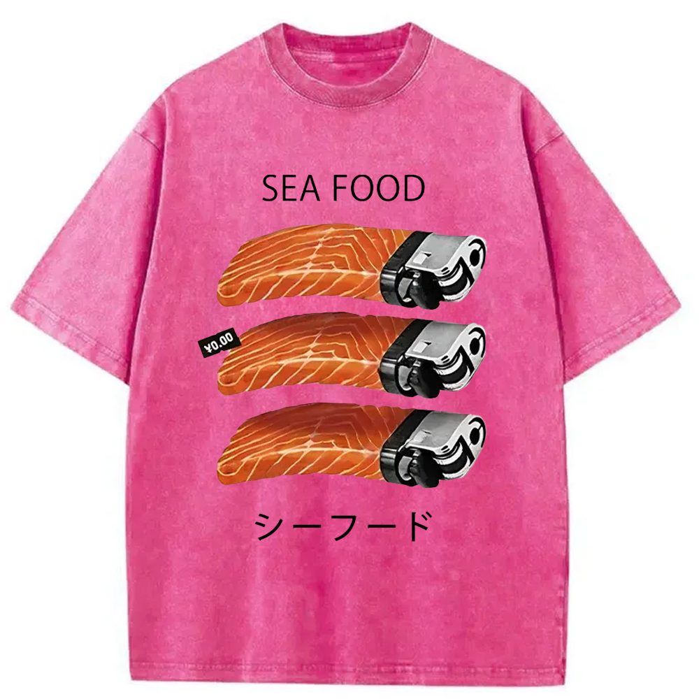 Modecanvas Salmon Lighter Washed T-Shirt