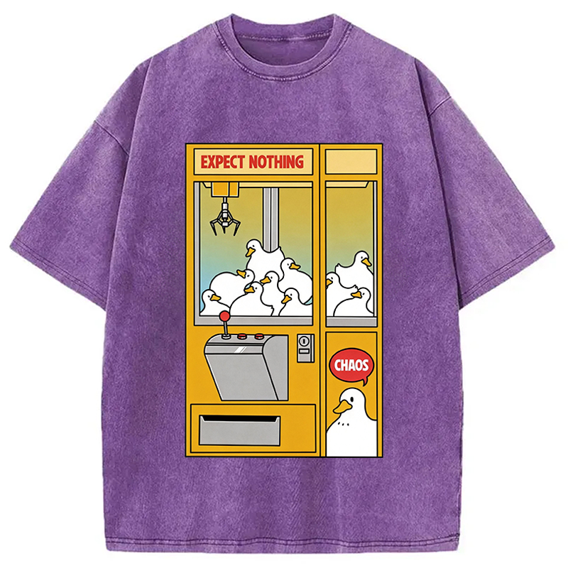 Modecanvas Chaos Machine Funny DTG Printing Washed T-Shirt