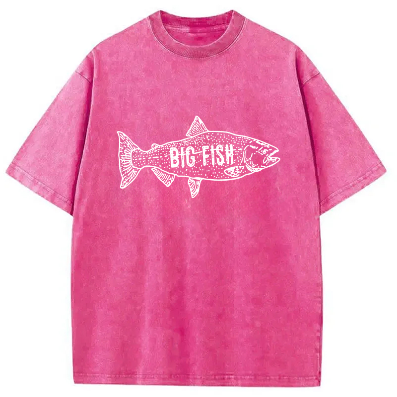 Modecanvas Big Fish DTG Printing Washed T-Shirt