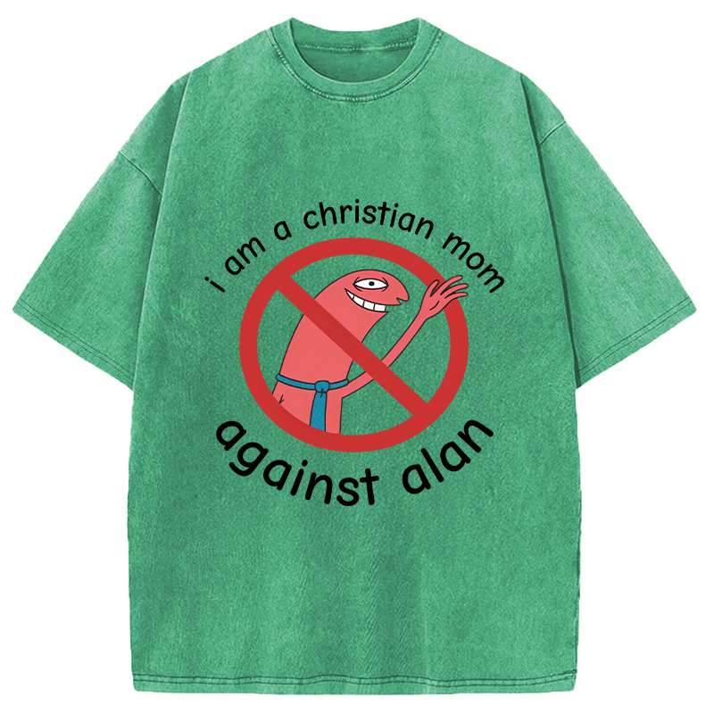 Modecanvas Funny Smiling Washed T-Shirt-modecanvas