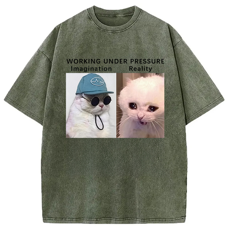 Modecanvas Working Under Pressure DTG Printing Washed T-Shirt