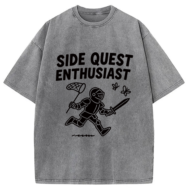 Modecanvas Side Quest DTG Printing Washed T-Shirt