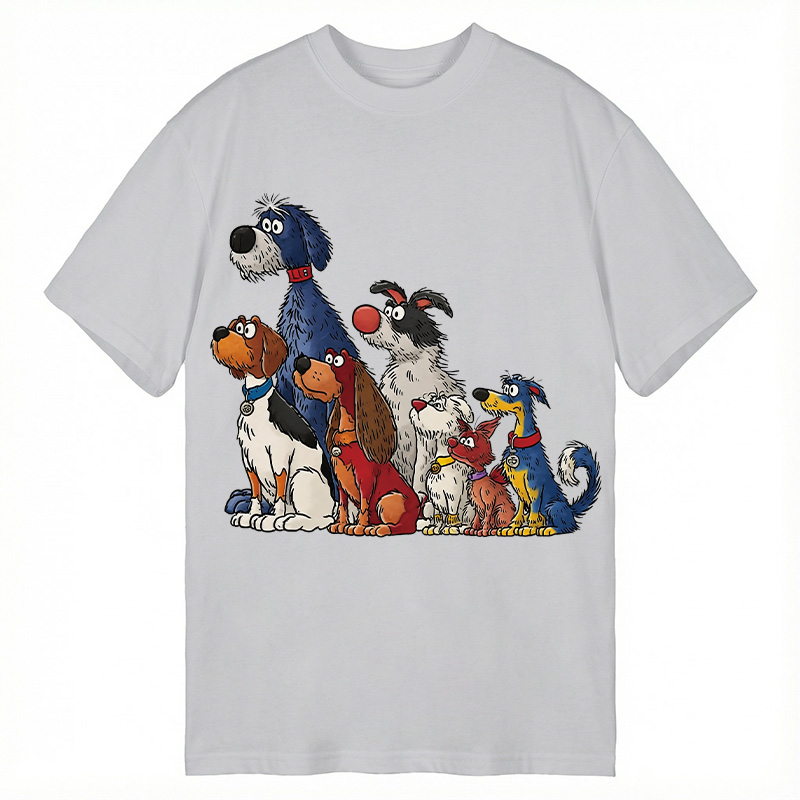 Modecanvas The Waiting Dog Art DTG Printing Classic T-Shirt-modecanvas