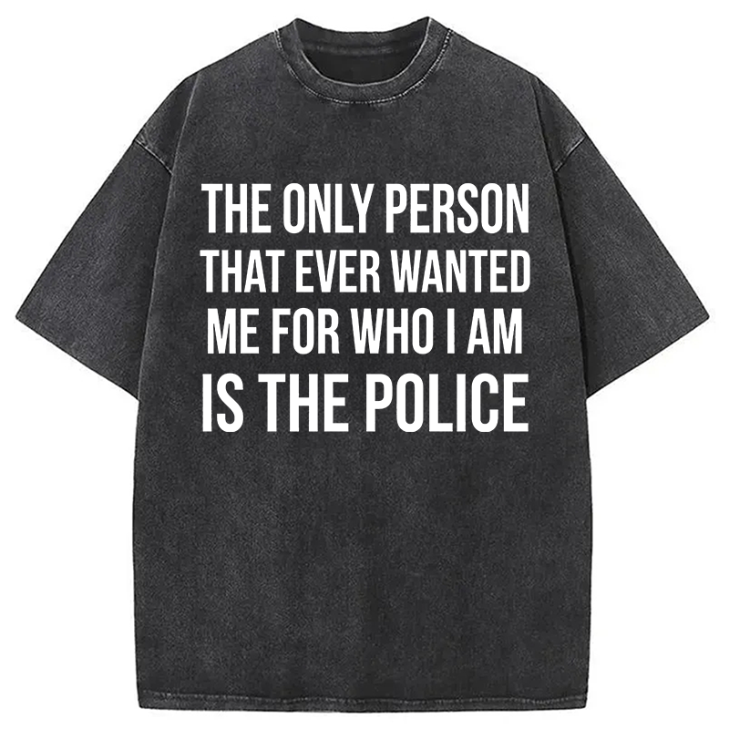 Modecanvas The Only Person DTG Printing Washed T-Shirt
