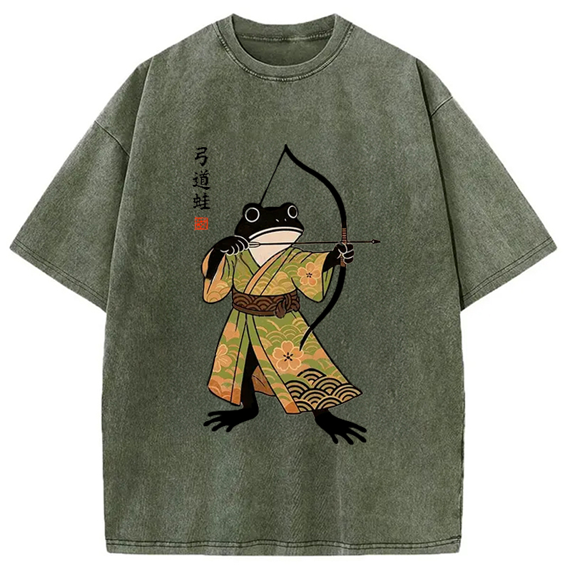 Modecanvas Frog Shooter Washed T-Shirt