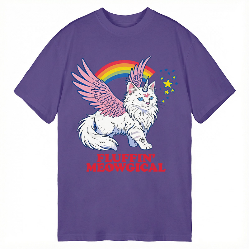 Modecanvas Fluffin Meowgical DTG Printing Classic T-Shirt-modecanvas