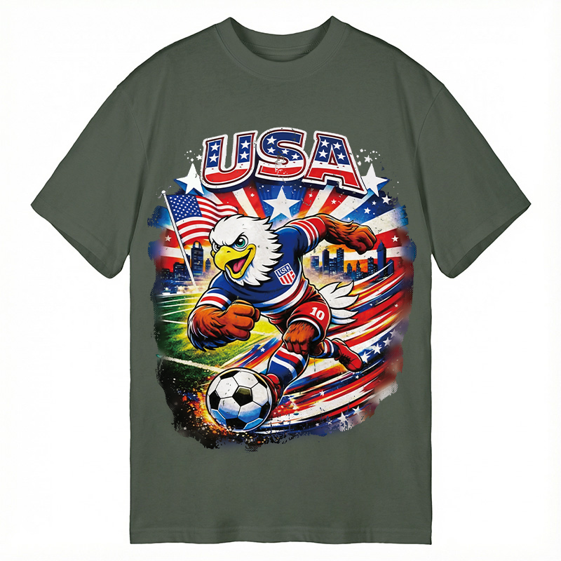 Modecanvas American Eagle Soccer DTG Printing Classic T-Shirt-modecanvas