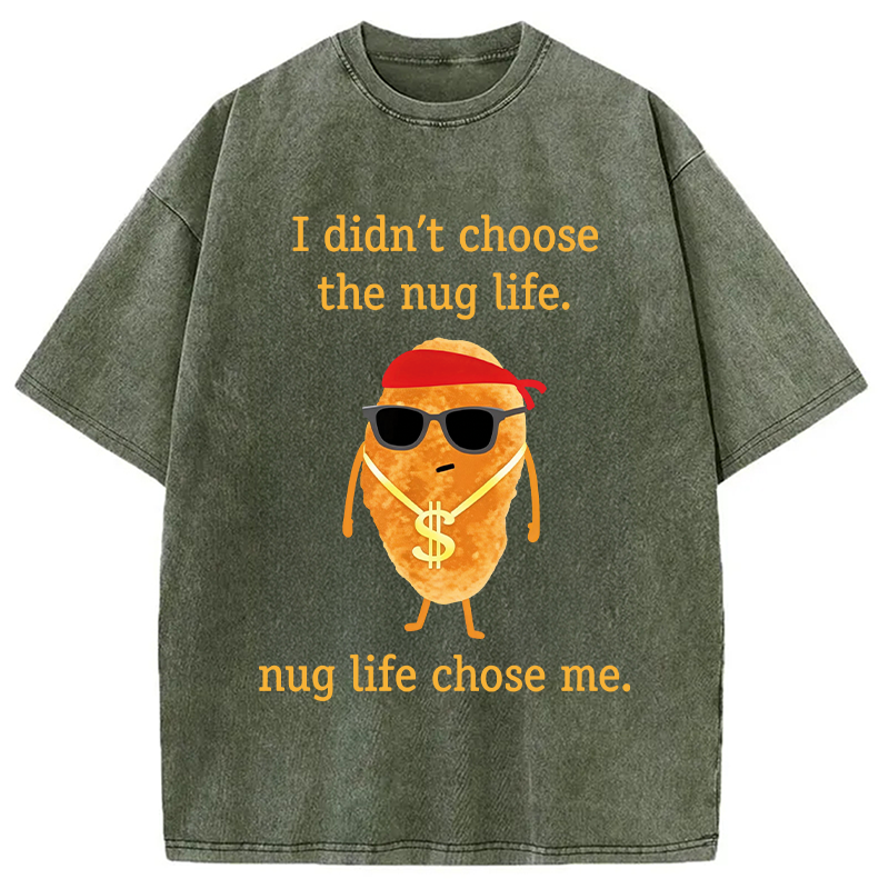 Modecanvas Funny Nugget DTG Printing Washed T-Shirt