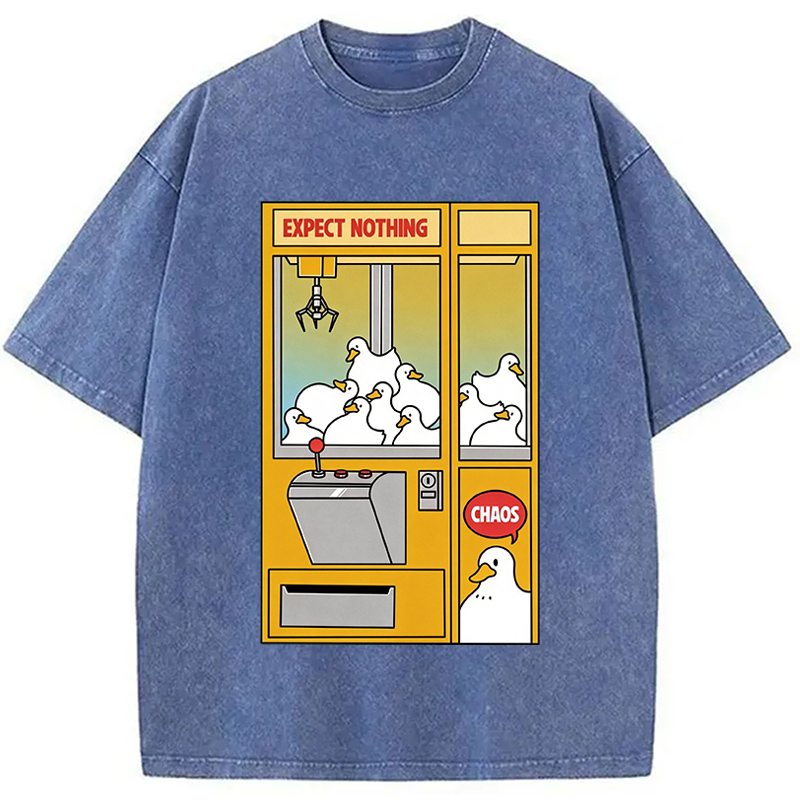 Modecanvas Chaos Machine Funny DTG Printing Washed T-Shirt