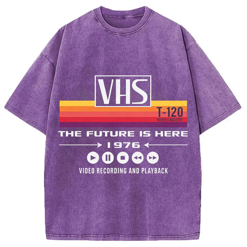 Modecanvas VHS Vintage Washed T-Shirt-modecanvas