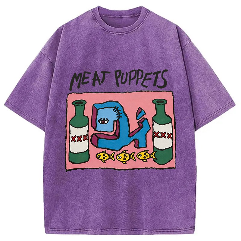 Modecanvas Ment Puppets DTG Printing Washed T-Shirt