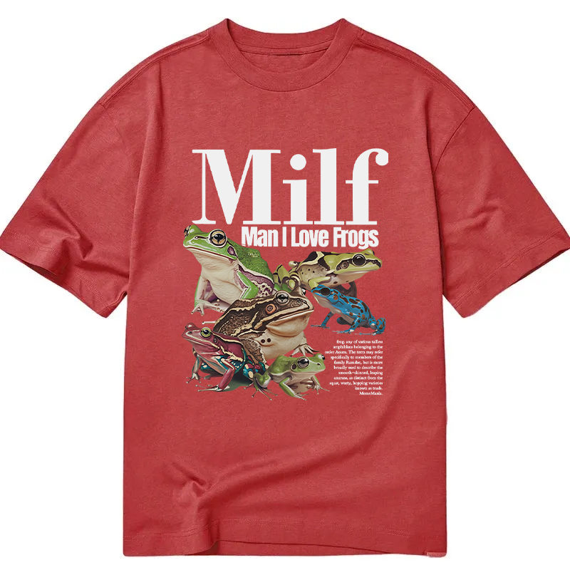 Modecanvas Man I Love Frogs Meme DTG Printing Classic T-Shirt-modecanvas