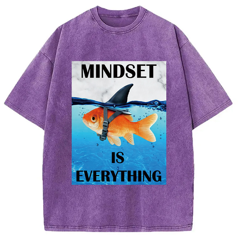 Modecanvas Mindset is Everything DTG Printing Washed T-Shirt