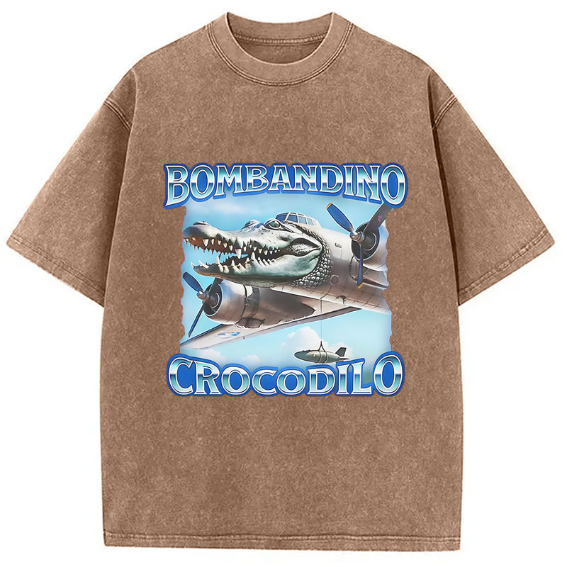 Modecanvas Bombandino Crocodilo Washed T-Shirt