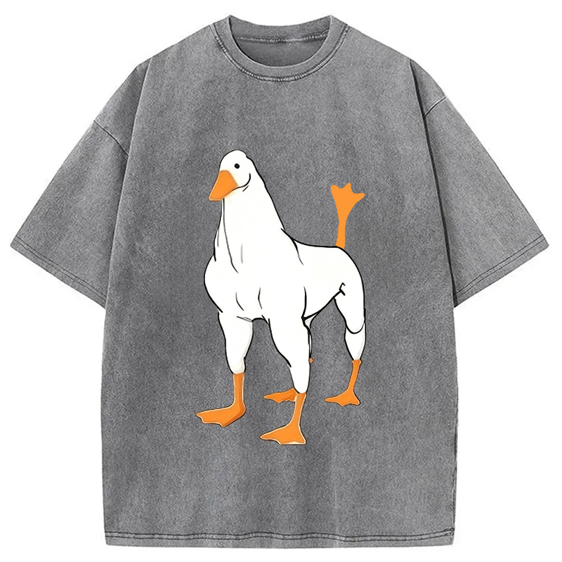 Modecanvas Muscle Duck Goose Washed T-Shirt
