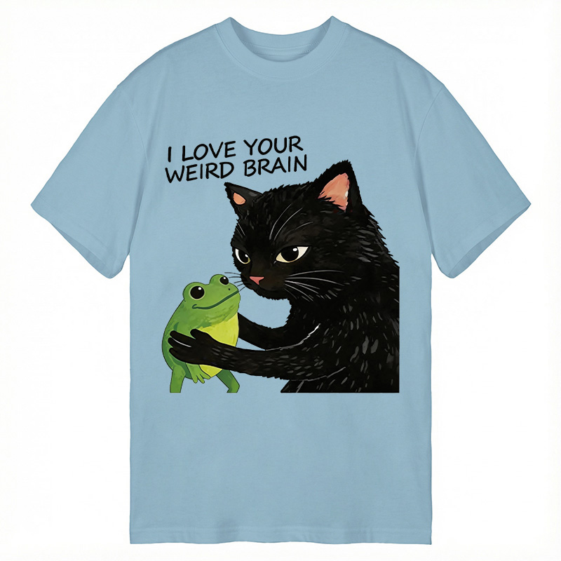 Modecanvas Cat Eats Frog DTG Printing Classic T-Shirt-modecanvas