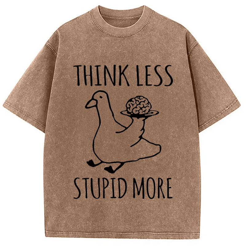 Modecanvas Foolish Goose Is Even More Foolish DTG Printing Washed T-Shirt