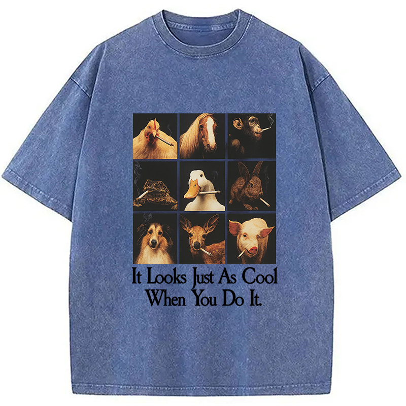 Modecanvas It Looks Just As Stupid When You Do It Washed T-Shirt