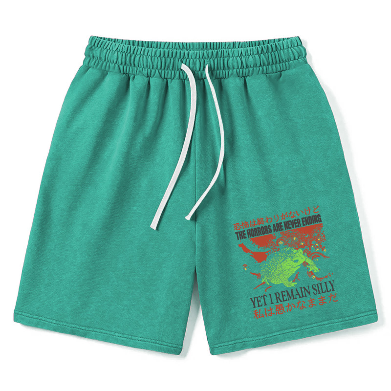 Modecanvas The Horrors are Never Ending Washed Short