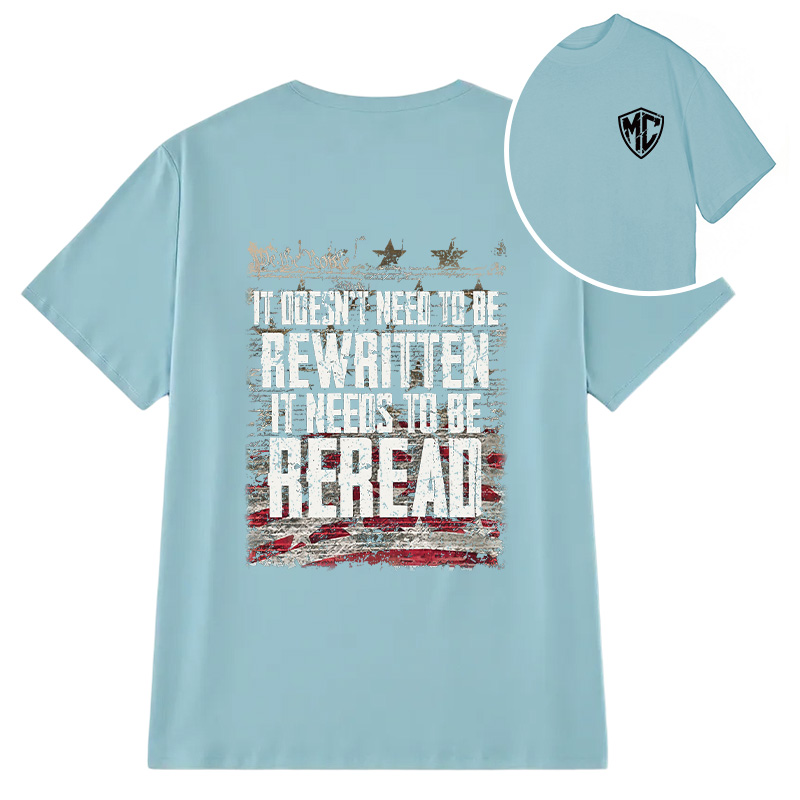 Modecanvas REREAD, Not Rewritten DTG Printing Back Classic T-Shirt
