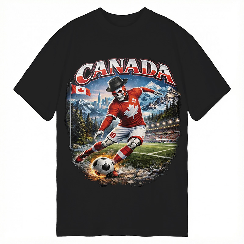 Modecanvas Canada Soccer Vintage DTG Printing Classic T-Shirt-modecanvas