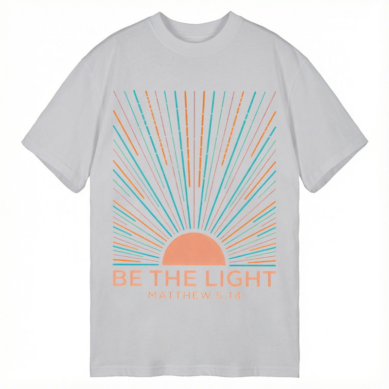 Modecanvas Be The Light DTG Printing Classic T-Shirt-modecanvas