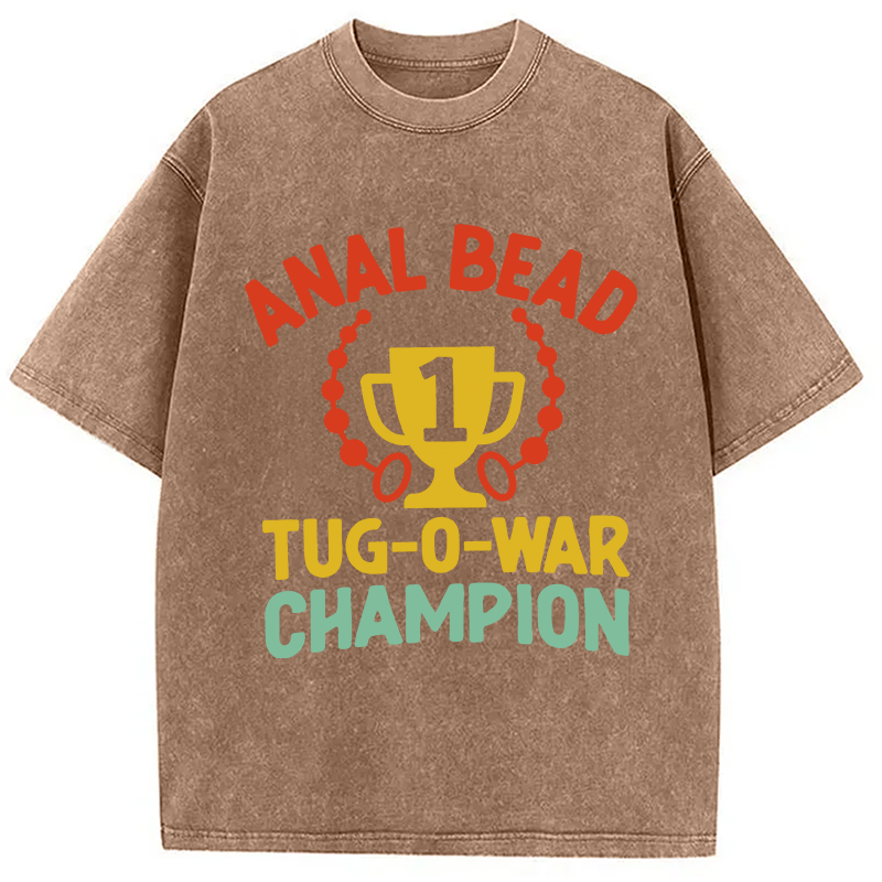 Modecanvas Anal Bead Funny Humorous DTG Printing Washed T-Shirt