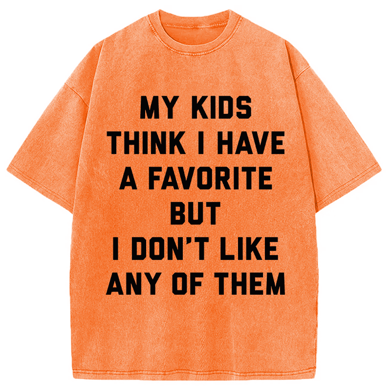 Modecanvas I Dont Like Any of them DTG Printing Washed T-Shirt