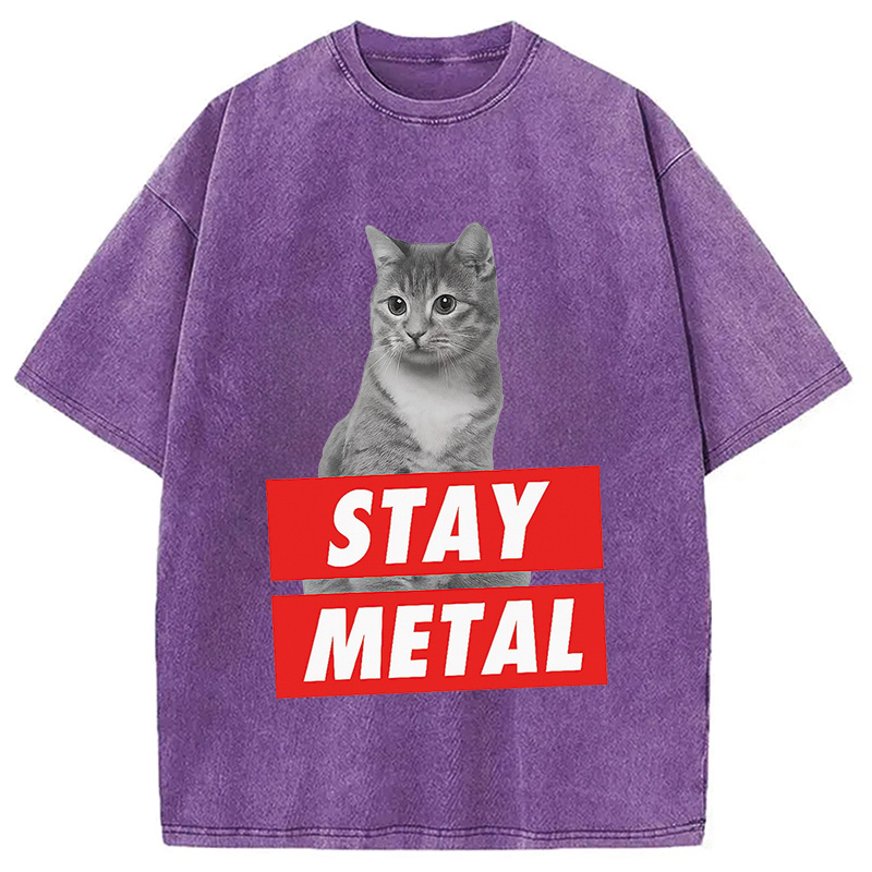 Modecanvas STAY METAL Washed T-Shirt