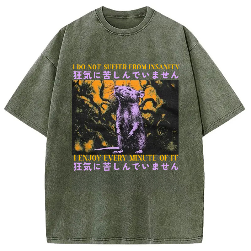Modecanvas I Enjoy Every Minute Of It Japanese Washed T-Shirt
